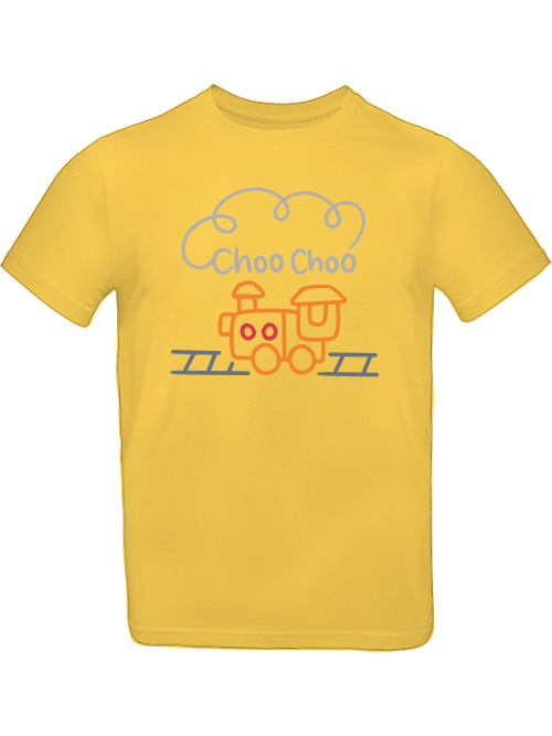 Cartoon Choo Choo Locomotive T-Shirt Kids