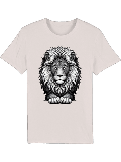 Creator T-Shirt Mandala Lion Head in gray