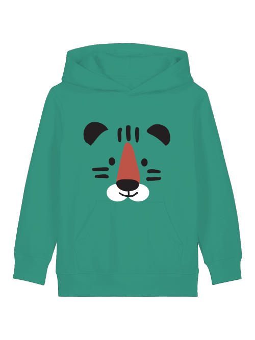 Cartoon Tiger Gesicht - Mini Cruiser Hoodie 2.0 Kinder Kapuzenpullover SK