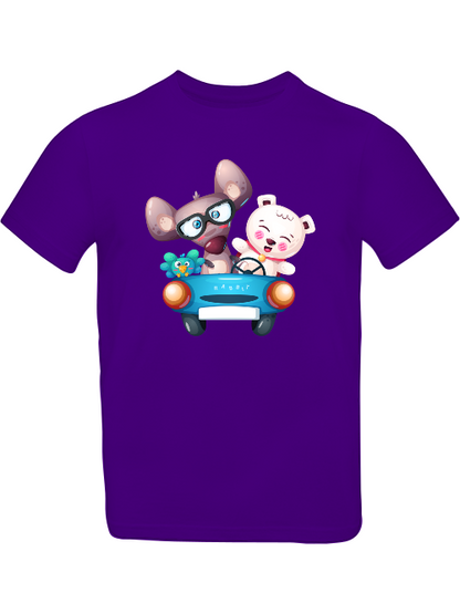Cartoon Trio Vogel Maus Baer T-Shirt Kids SK