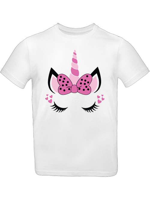 Einhorn Heart Unicorn Face T-Shirt Kids SK