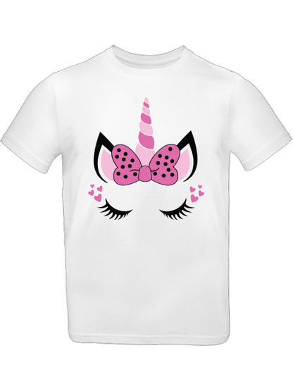 Einhorn Heart Unicorn Face T-Shirt Kids SK