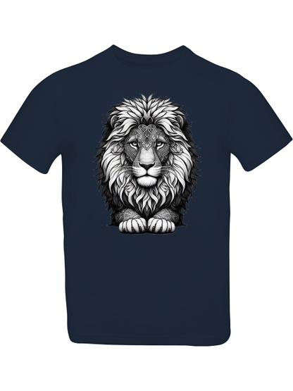 Mandala Löwenkopf in grau T-Shirt Kids SK