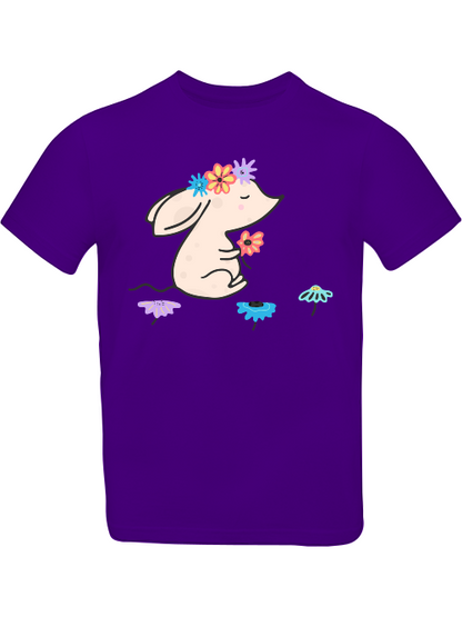 Cartoon Maus mit Blumen T-Shirt Kids SK