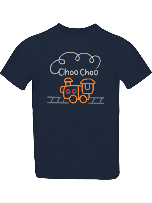 Cartoon Choo Choo Locomotive T-Shirt Kids