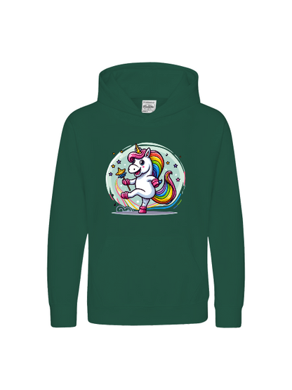 Unicornio bailando con burbujas - Sudadera con capucha premium para niños SK