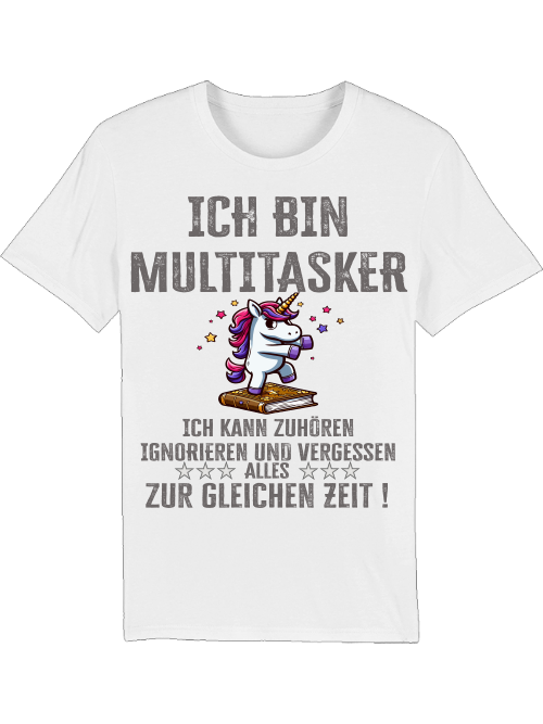 Creator T-Shirt I am a multitasker unicorn book dance