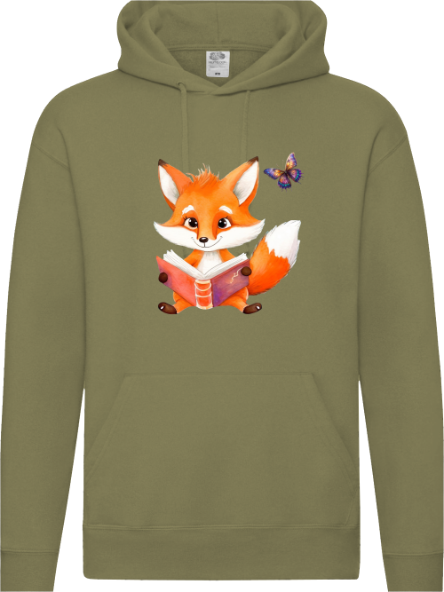 Premium Hooded Sweat Hoodie partner shirt fox with butterfly front