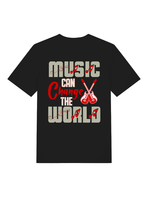 Music can Change the WORLD - Unisex Erwachsenen Bio Creator T-Shirt SH