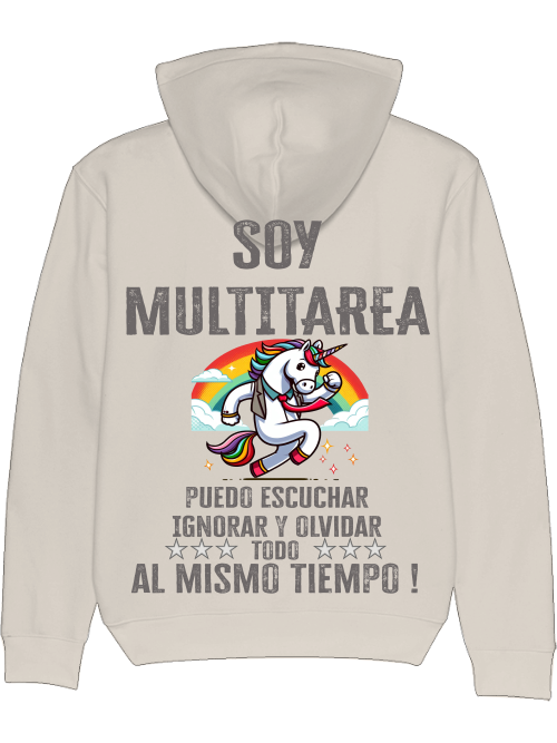 Cruiser hoodie Soy Multitarea unicorn with tie