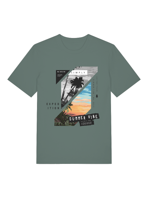 Summer Vibe Forever - Camiseta unisex de manga corta de algodón orgánico para adultos Creator T-Shirt 2.0 ST/ST SH