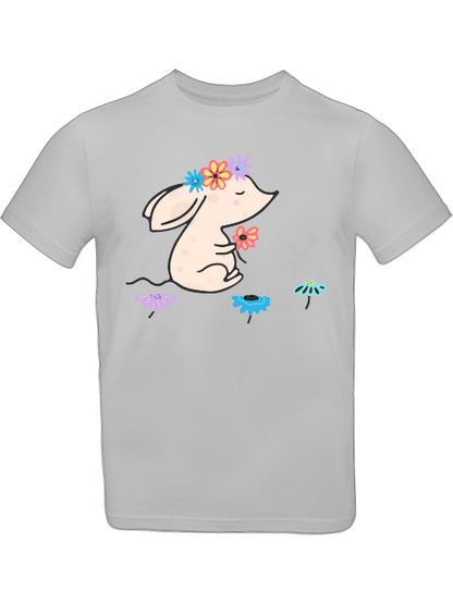 Cartoon Maus mit Blumen T-Shirt Kids SK