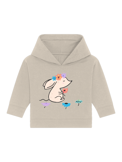 Cartoon Maus mit Blumen - Baby Cruiser Hoodie Baby Kleinkinder Kapuzenpullover SK