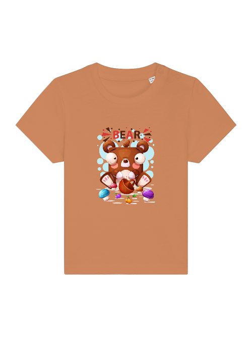 Mini oso de dibujos animados con setas - Camiseta Baby Creator