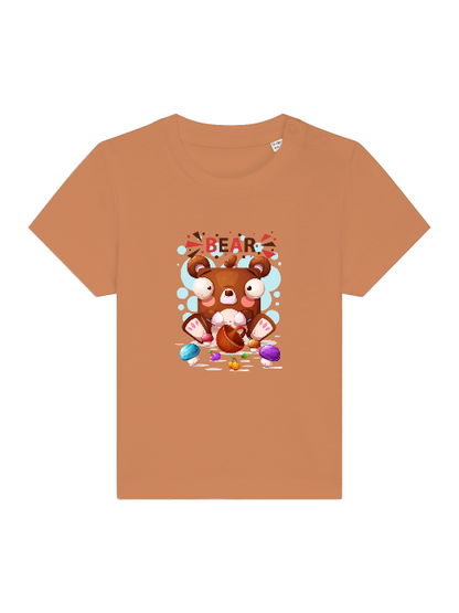 Cartoon Mini Bear with Mushrooms - Baby Creator T-Shirt