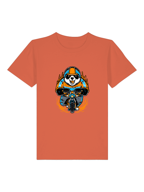 Cartoon Panda Biker - Mini Creator 2.0 Kids T-Shirt SK