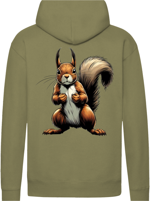 Premium Hooded Sweat Hoodie Partner Shirt Squirrel Backsite