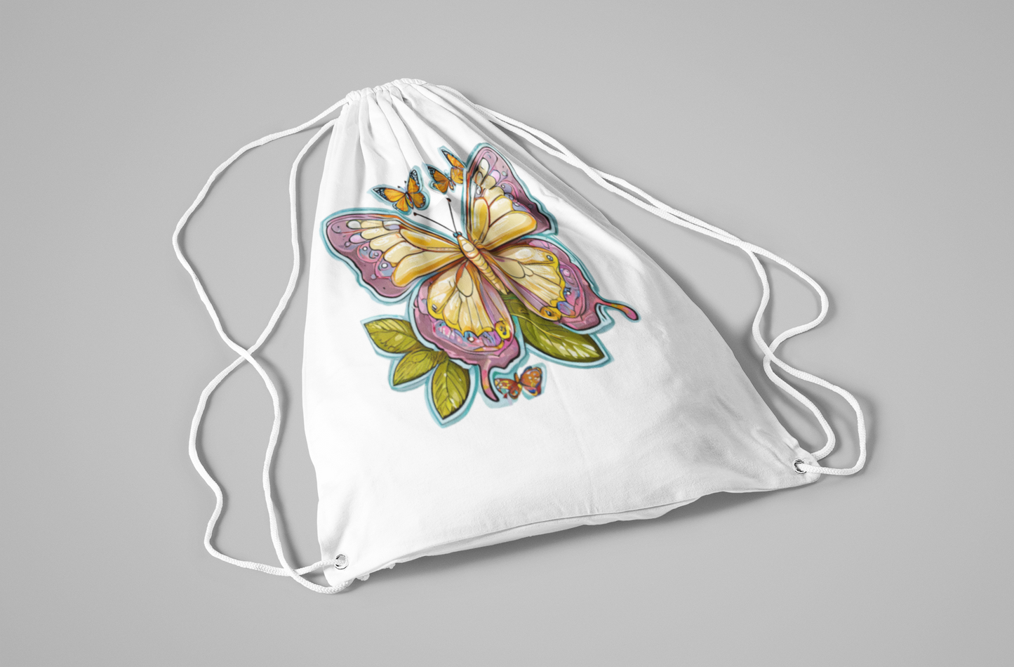 Basic Gymsack Schmetterling gemalt mit Aura