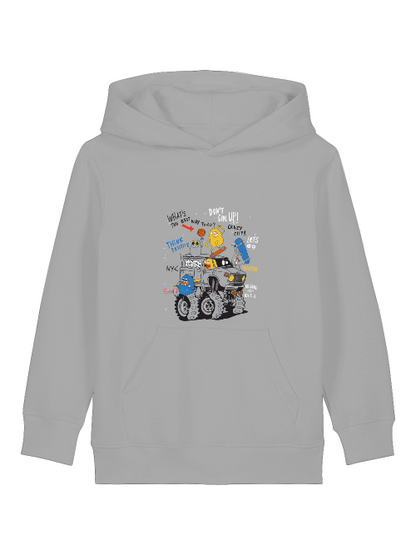Cartoon Monster Truck mit Freunde - Mini Cruiser Hoodie 2.0 Kinder Kapuzenpullover SK