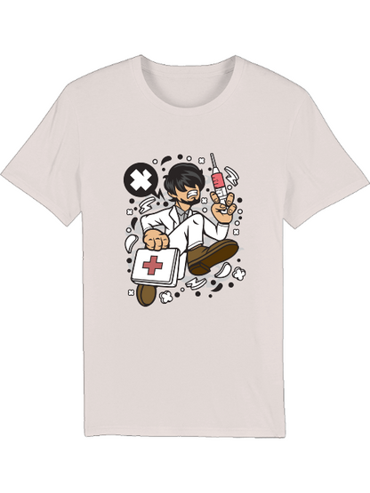 Cartoon Doctor Running Creator T-Shirt SK