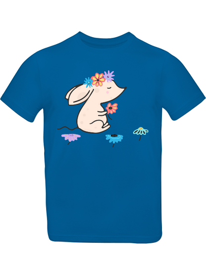 Cartoon Maus mit Blumen T-Shirt Kids SK
