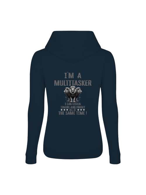 Girlie College Hoodie I`m a Multitasker 3 Löwen