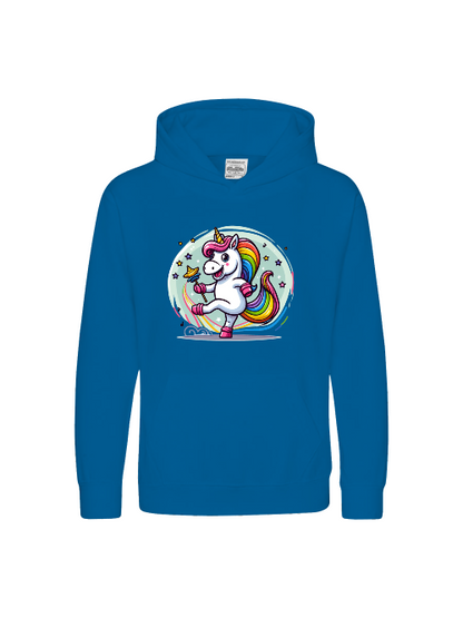 Unicornio bailando con burbujas - Sudadera con capucha premium para niños SK