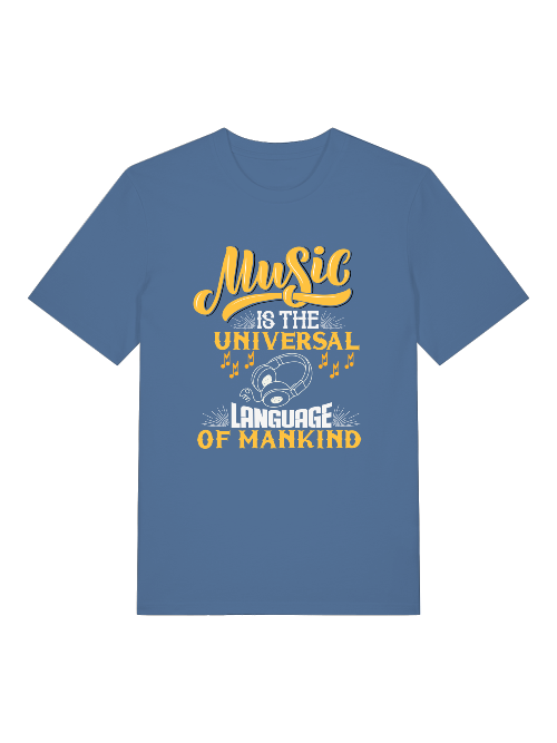 Music is the universal Language Front - Unisex Erwachsenen Bio Creator T-Shirt SH