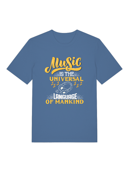 Music is the universal Language Front - Unisex Erwachsenen Bio Creator T-Shirt SH