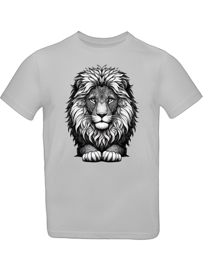 Mandala Löwenkopf in grau T-Shirt Kids SK