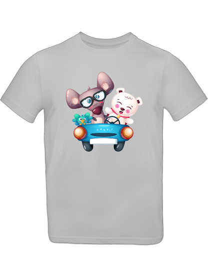 Cartoon Trio Vogel Maus Baer T-Shirt Kids SK