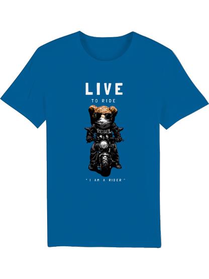 Biker Teddy Live to Ride - Creator T-Shirt SK