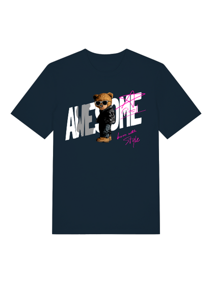 Born with Style Teddy 2.0 Front - Unisex Erwachsenen Bio Baumwolle Kurzarm Shirt Creator T-Shirt 2.0 ST/St SH