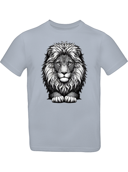 Mandala Löwenkopf in grau T-Shirt Kids SK