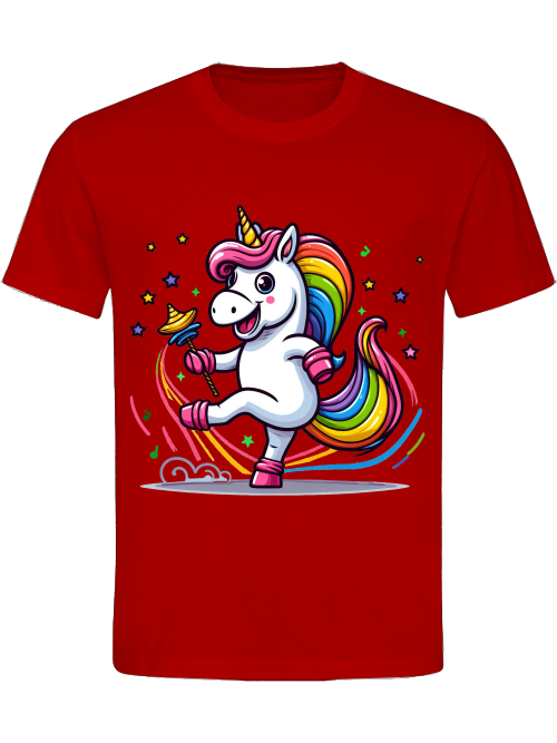 Heavy Cotton T-Shirt Unicorn Dancing