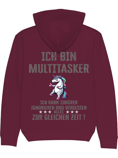 Cruiser Hoodie I am a multitasker unicorn thumbs up