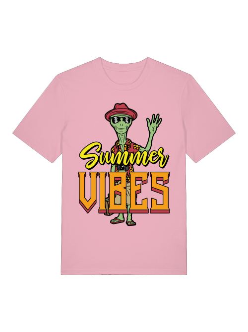 Alien Summer Vibes - Camiseta unisex de manga corta de algodón orgánico para adultos Creator T-Shirt 2.0 ST/ST SH