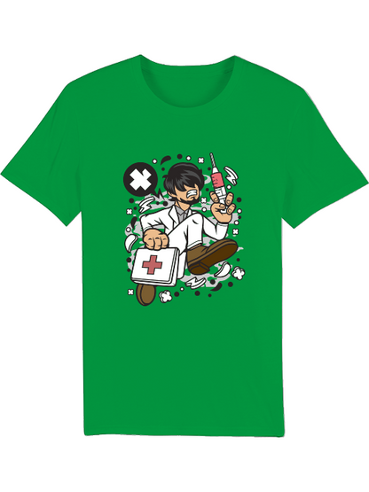 Cartoon Doctor Running Creator T-Shirt SK