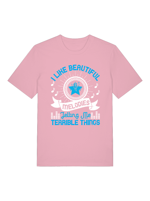 I Like beautiful melodies Front- Unisex Erwachsenen Bio Baumwolle T-Shirt Creator 2.0 ST/St SH