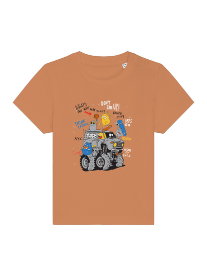 Cartoon Monster Truck with Friends - Baby Creator T-Shirt