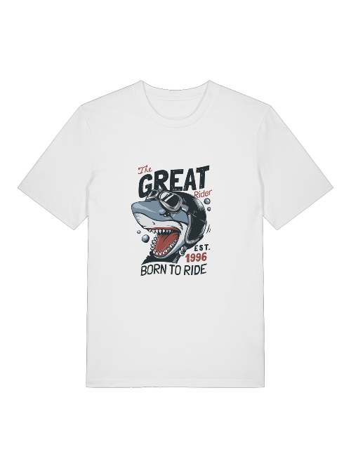 The Great Ride Shark - Camiseta unisex de manga corta de algodón orgánico para adultos Creator T-Shirt 2.0 ST/St SH