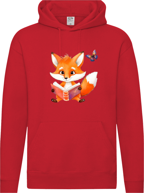 Premium Hooded Sweat Hoodie partner shirt fox with butterfly front