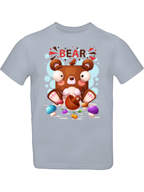 Cartoon Mini Baer mit Pilzen T-Shirt Kids SK