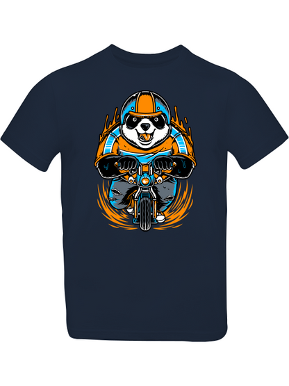 Cartoon Panda Biker T-Shirt Kids SK