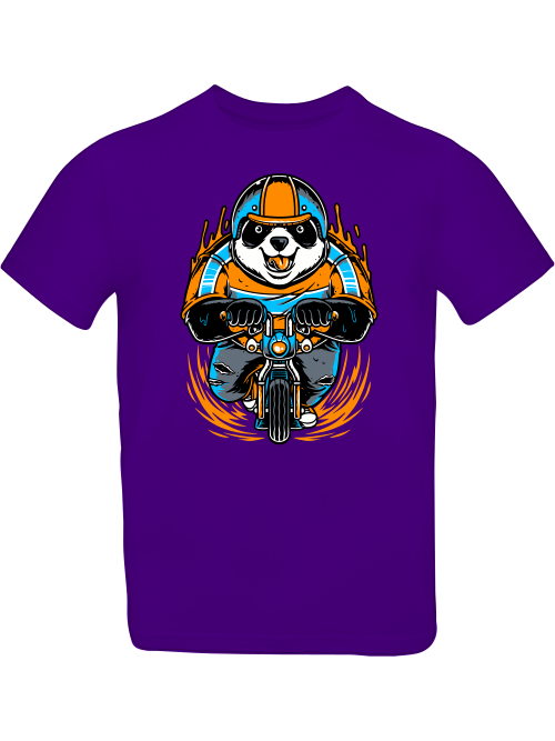 Cartoon Panda Biker T-Shirt Kids SK