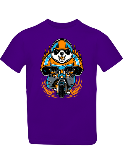 Cartoon Panda Biker T-Shirt Kids SK