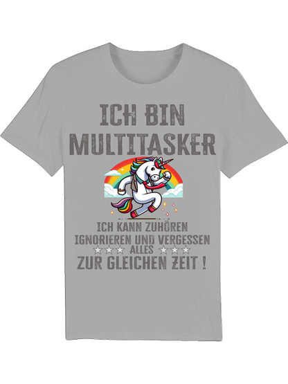 Ich bin Multitasker Einhorn mit Krawatte Creator T-Shirt