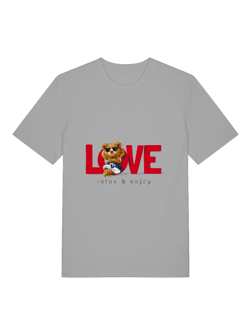 Love Teddy Relax and Enjoy Front - Unisex Erwachsenen Bio Creator T-Shirt SH