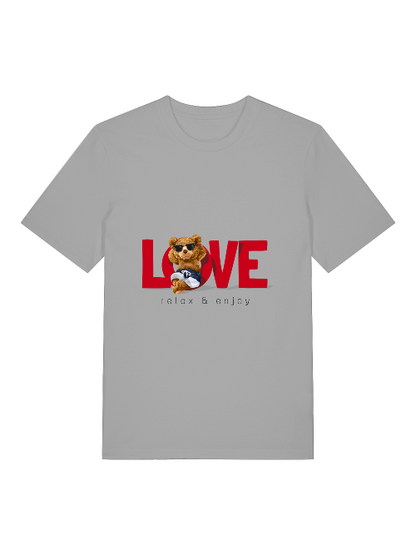 Love Teddy Relax and Enjoy Front - Unisex Erwachsenen Bio Creator T-Shirt SH