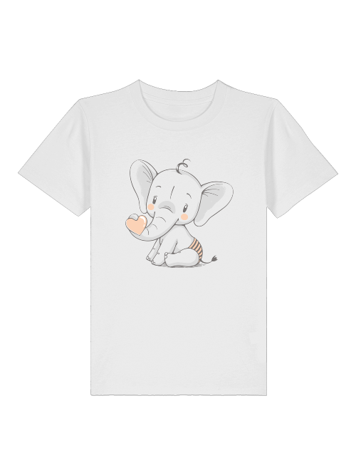 Cartoon Babyelefant mit Herz - Mini Creator 2.0 Kids T-Shirt SK